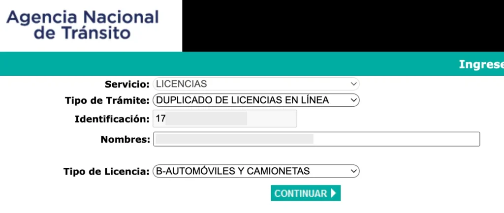 Turno licencia ANT